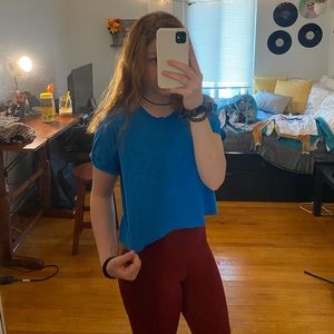 Blue crop top